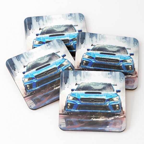 Item preview, Aggressive Sports Sedan In Vibrant Urban Splash Scene designed and sold by RevUpDesign.