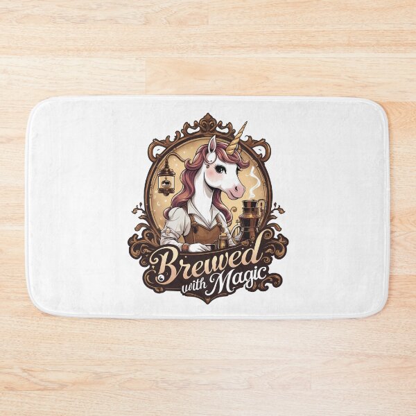 Item preview, Brewed with Magic – Steampunk Unicorn Barista designed and sold by zoughlal.
