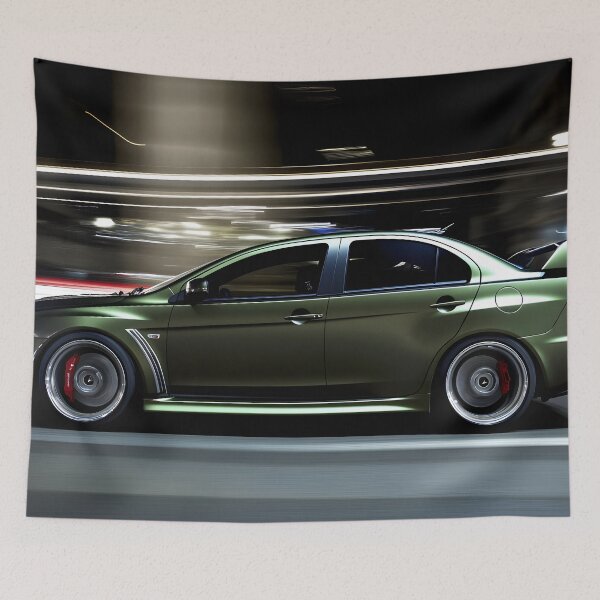 Item preview, Green Mitsubishi Lancer Evo X Poster – Bold JDM Wall Art VII designed and sold by AutoPopStudio.