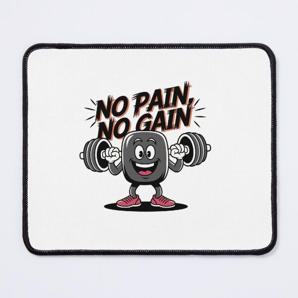 Item preview, No Pain, No Gain - Funny Fitness Cartoon designed and sold by MrERNST.