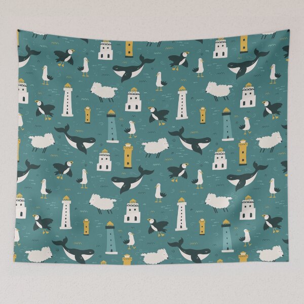 Item preview, lighthouses and animals designed and sold by talva_&_pen.