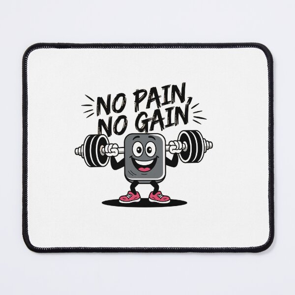 Item preview, No Pain, No Gain - Funny Fitness Cartoon designed and sold by MrERNST.