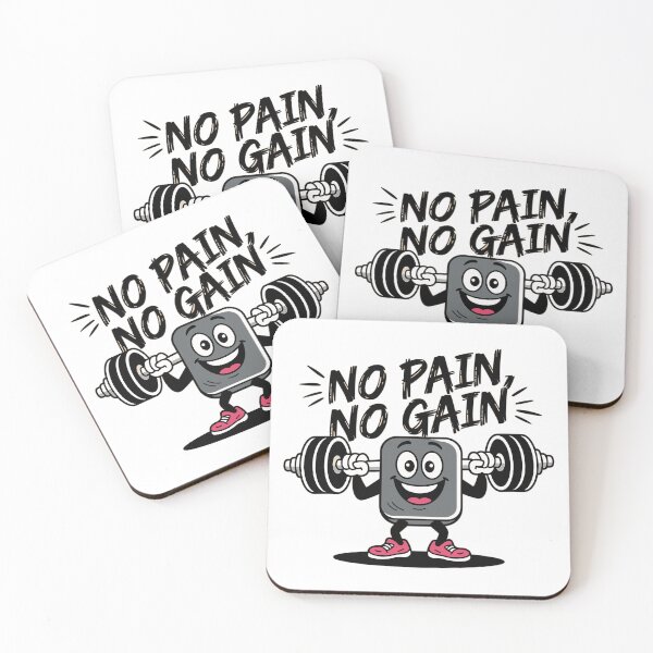 Item preview, No Pain, No Gain - Funny Fitness Cartoon designed and sold by MrERNST.