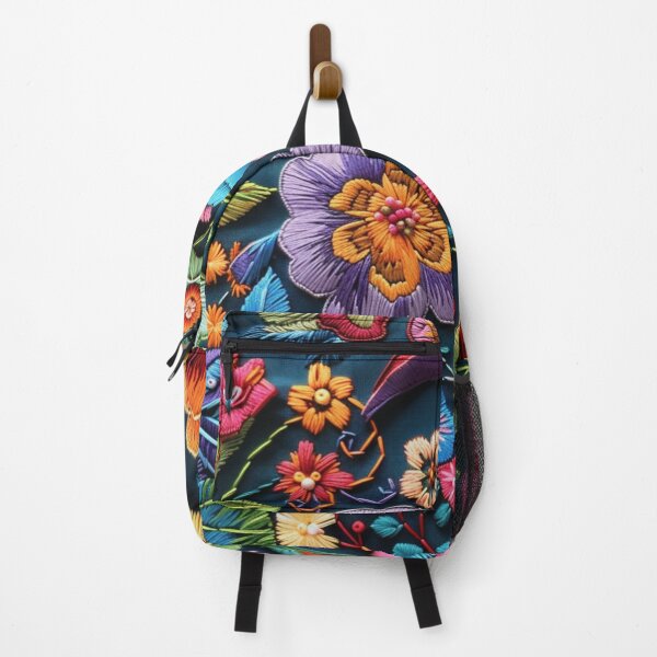 Item preview, Black colorful floral pattern - whimsigoth dark cottagecore designed and sold by cocomelon168.