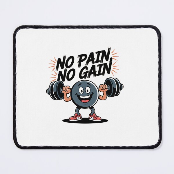 Item preview, No Pain, No Gain - Funny Fitness Cartoon designed and sold by MrERNST.