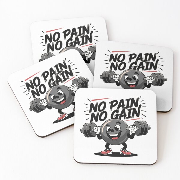 Item preview, No Pain, No Gain - Funny Fitness Cartoon designed and sold by MrERNST.