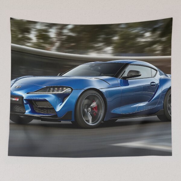 Item preview, Blue Toyota Supra Poster – Iconic JDM Power designed and sold by AutoPopStudio.