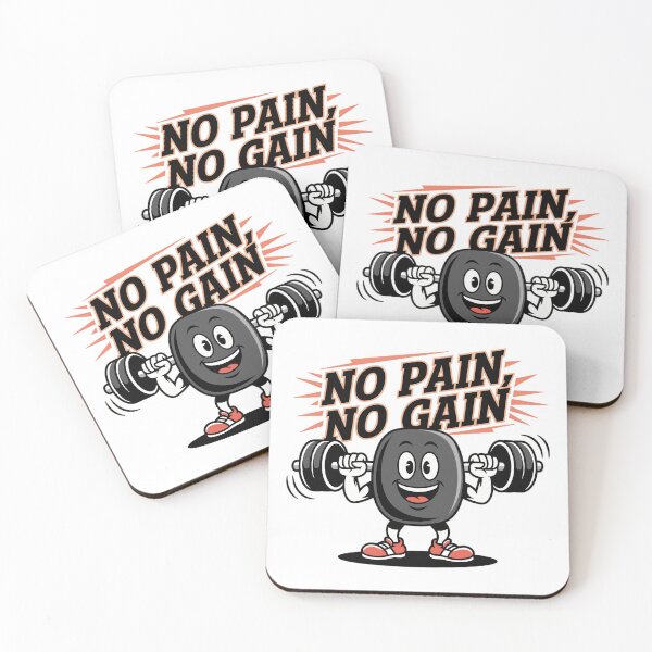 Item preview, No Pain, No Gain - Funny Fitness Cartoon designed and sold by MrERNST.
