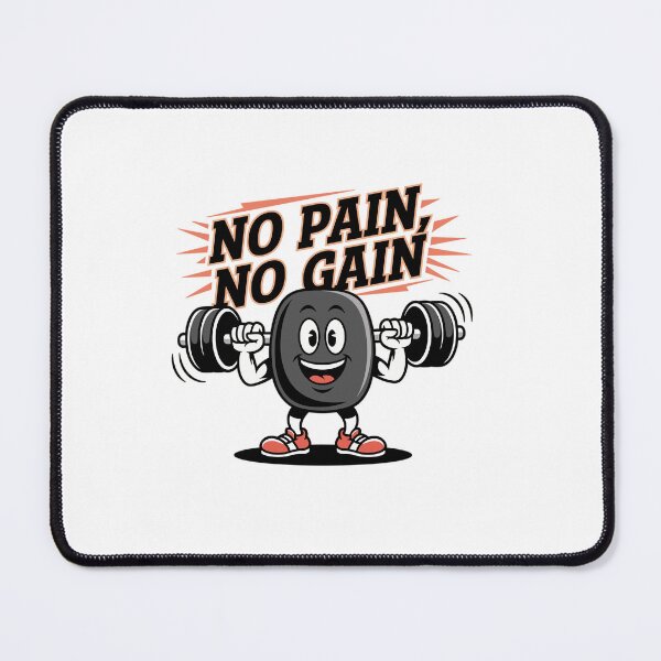 Item preview, No Pain, No Gain - Funny Fitness Cartoon designed and sold by MrERNST.