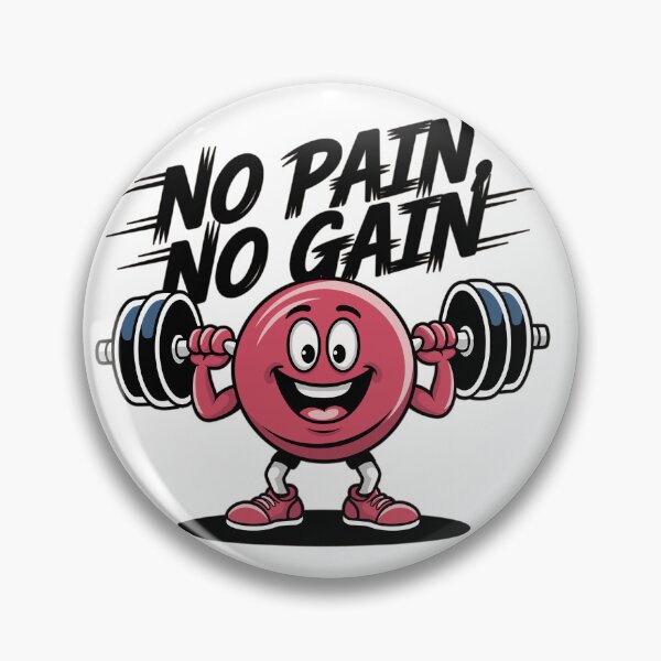 Item preview, No Pain, No Gain - Funny Fitness Cartoon designed and sold by MrERNST.