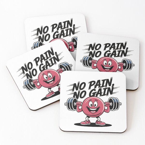 Item preview, No Pain, No Gain - Funny Fitness Cartoon designed and sold by MrERNST.