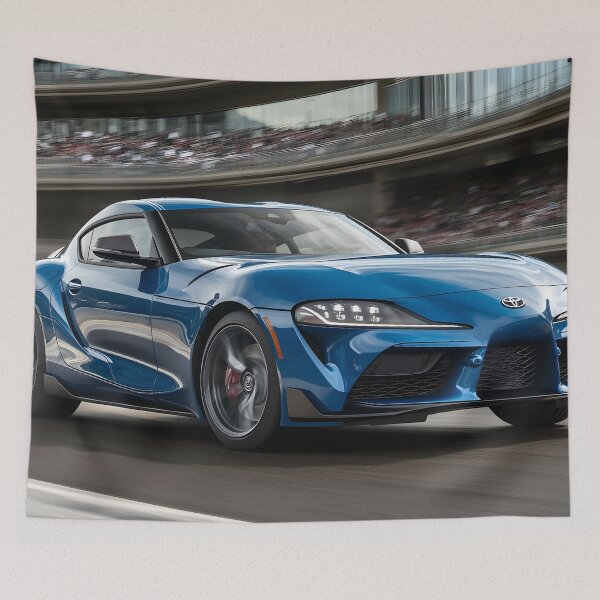 Item preview, Blue Toyota Supra Poster – Iconic JDM Power II designed and sold by AutoPopStudio.