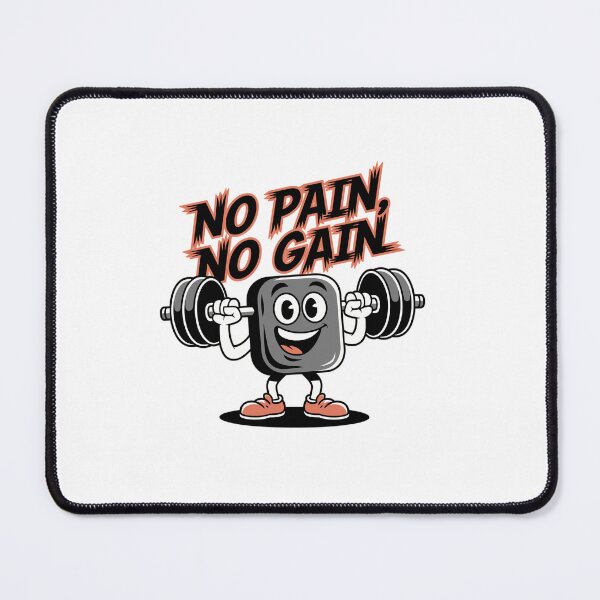 Item preview, No Pain, No Gain - Funny Fitness Cartoon designed and sold by MrERNST.