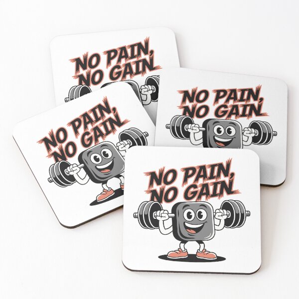 Item preview, No Pain, No Gain - Funny Fitness Cartoon designed and sold by MrERNST.