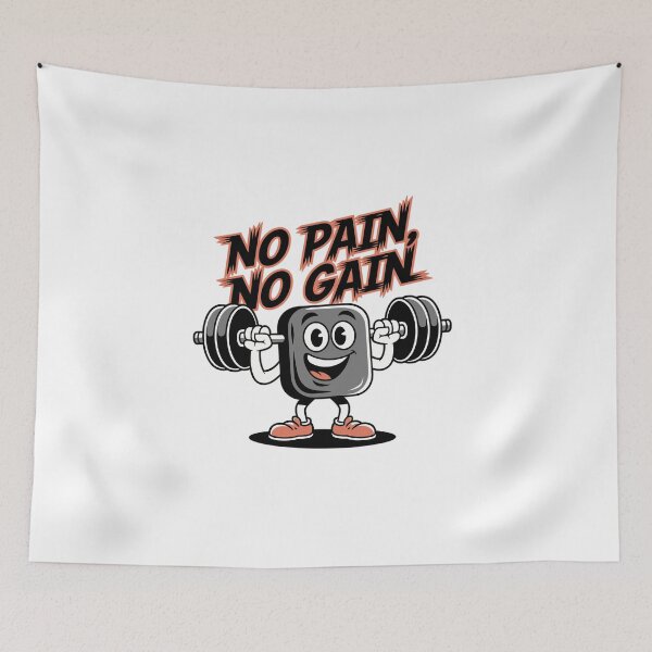 Item preview, No Pain, No Gain - Funny Fitness Cartoon designed and sold by MrERNST.