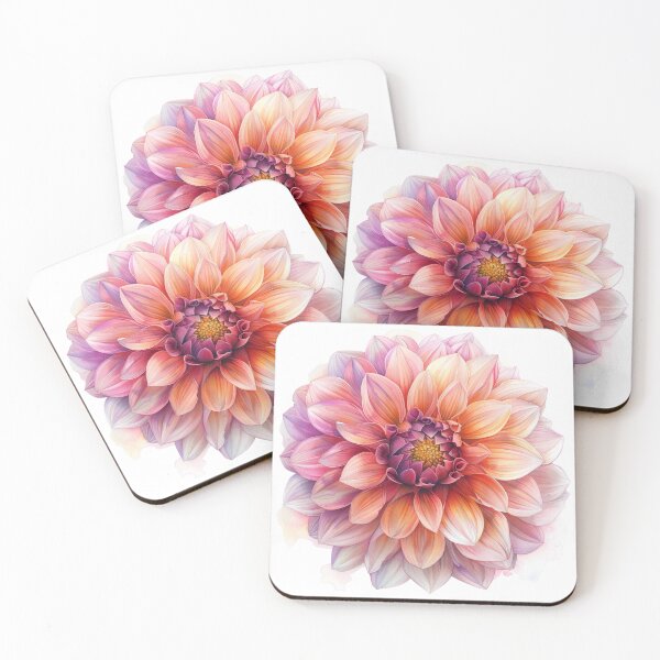 Item preview, Dahlia Flower (Asteraceae) Mexican Native Flora designed and sold by PapuruDesigns.