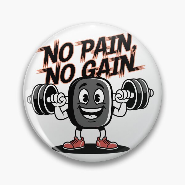 Item preview, No Pain, No Gain - Funny Fitness Cartoon designed and sold by MrERNST.