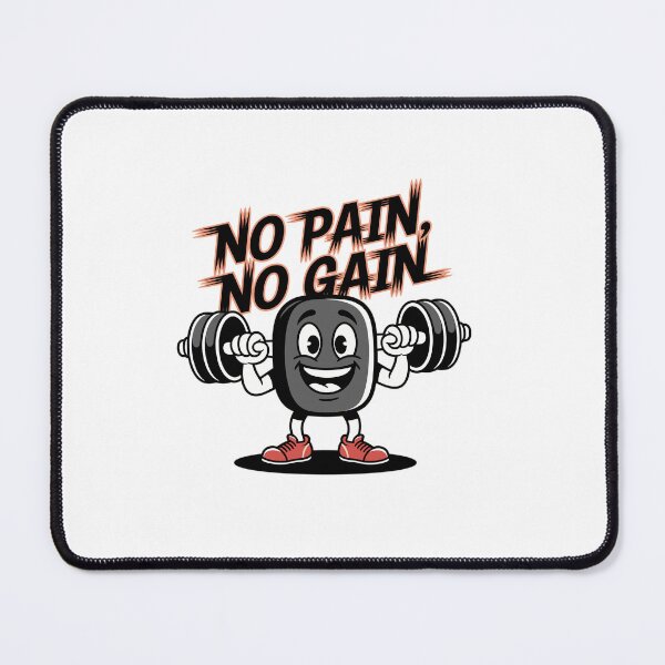 Item preview, No Pain, No Gain - Funny Fitness Cartoon designed and sold by MrERNST.