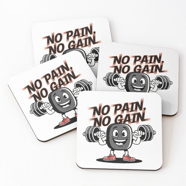 Item preview, No Pain, No Gain - Funny Fitness Cartoon designed and sold by MrERNST.