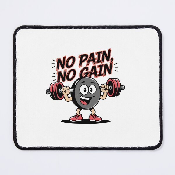 Item preview, No Pain, No Gain - Funny Fitness Cartoon designed and sold by MrERNST.