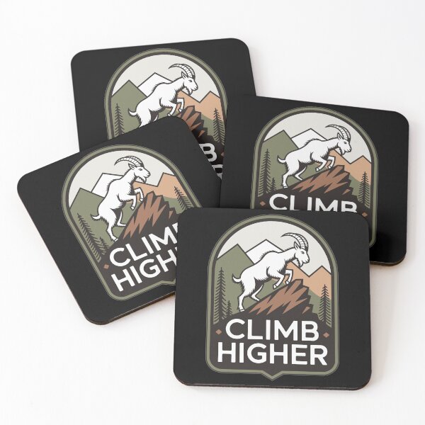 Artikelvorschau, Climb Higher – Bergziege Outdoor Motiv entworfen und verkauft von MrERNST.