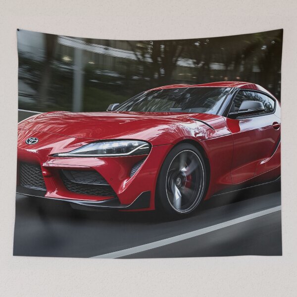 Item preview, Red Toyota Supra Poster – The Ultimate JDM Legend III designed and sold by AutoPopStudio.