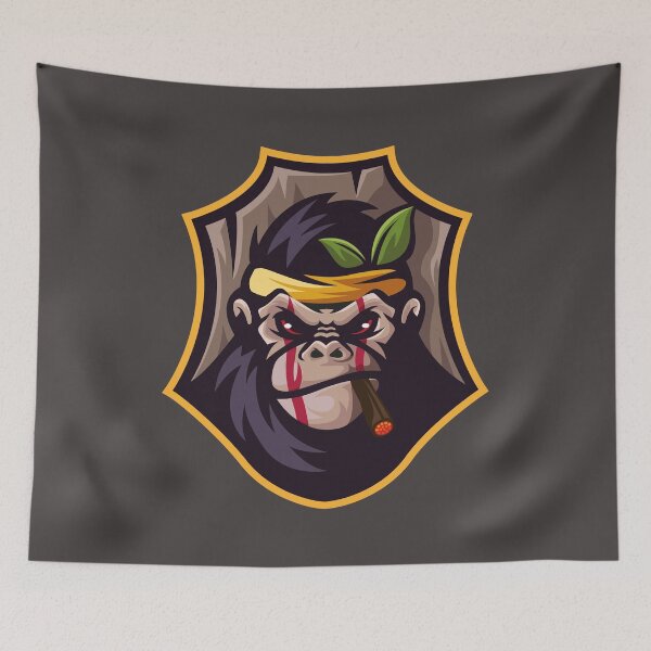 Item preview, Gorilla with war makeup designed and sold by MerlinWear.
