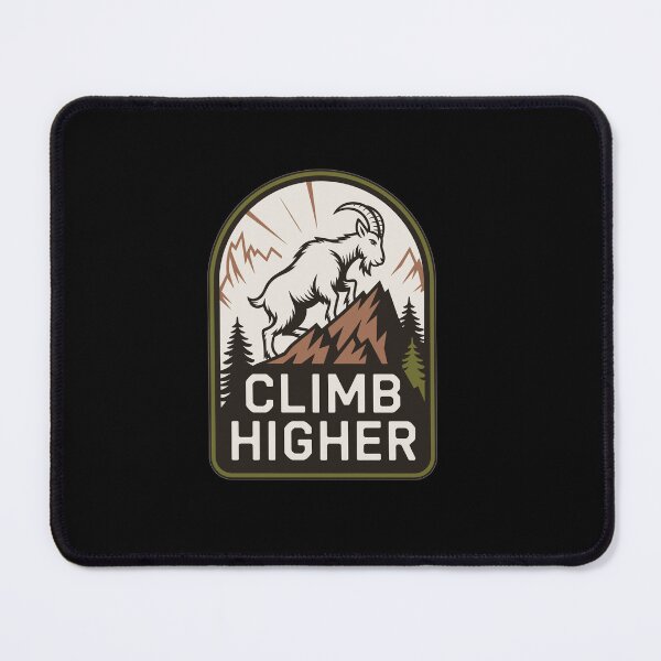 Item preview, Climb Higher - Bergziege Outdoor Motif designed and sold by MrERNST.