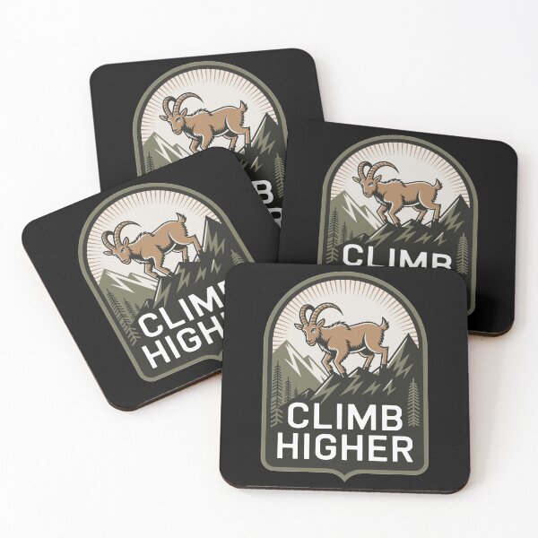 Artikelvorschau, Climb Higher – Bergziege Outdoor Motiv entworfen und verkauft von MrERNST.
