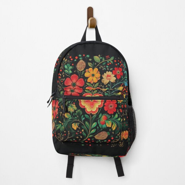 Item preview, A deign of floral patterns against a black background. designed and sold by HEMRO.