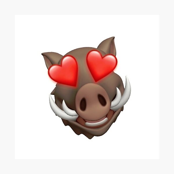 Item preview, Heart Eyes Hog designed and sold by Spike The Punch Design Co..