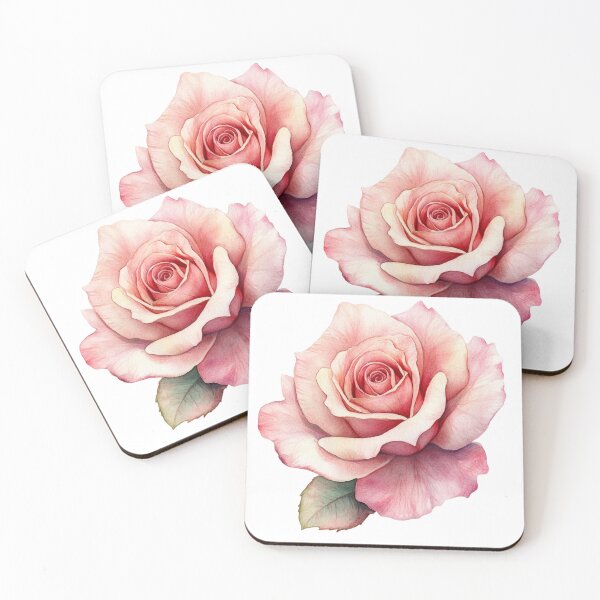 Item preview, Pink Rose Flower in Watercolor designed and sold by PapuruDesigns.