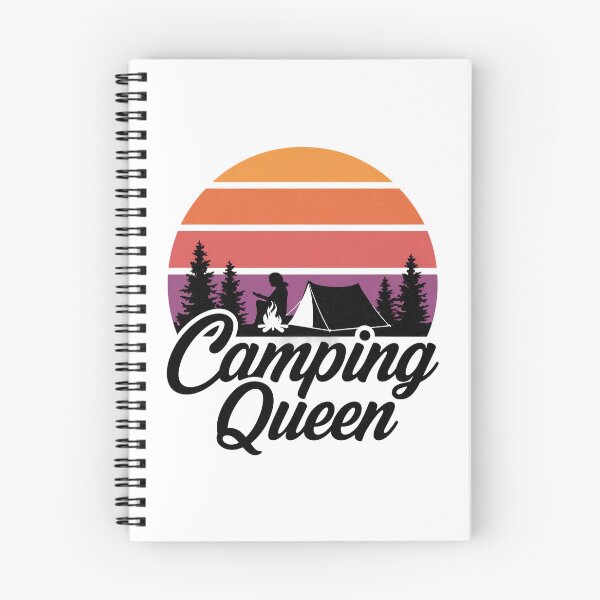 Aperçu de l'œuvre Camping Queen Rétro Coucher de soleil créée et vendue par CraftsEtc.