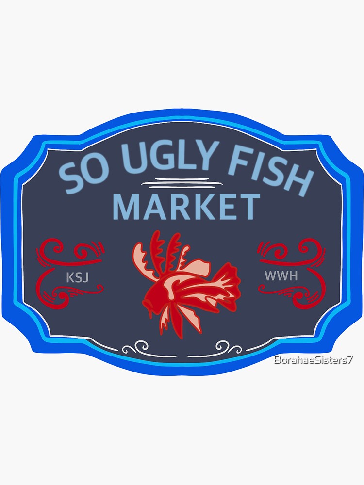 Thumbnail 3 von 3, Sticker, Jins so hässlicher Fischmarkt designt und verkauft von BorahaeSisters7.