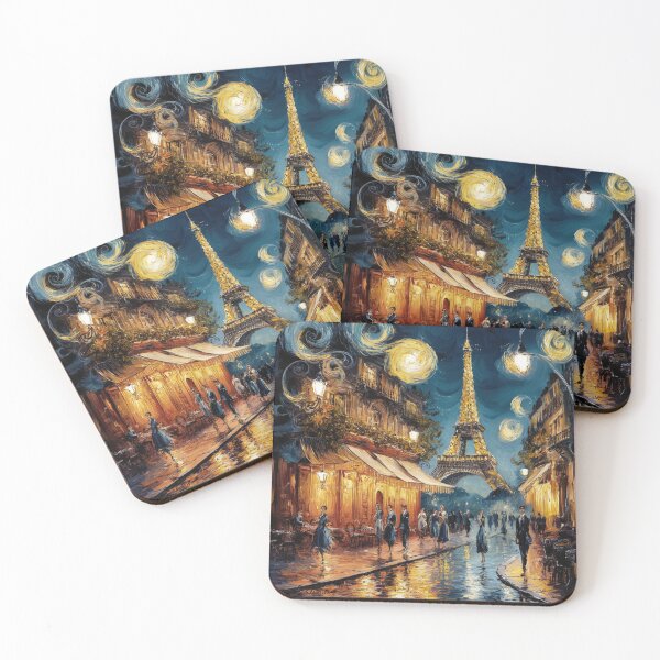 Item preview, Paris at night, oil paint. designed and sold by elegantpaterns.