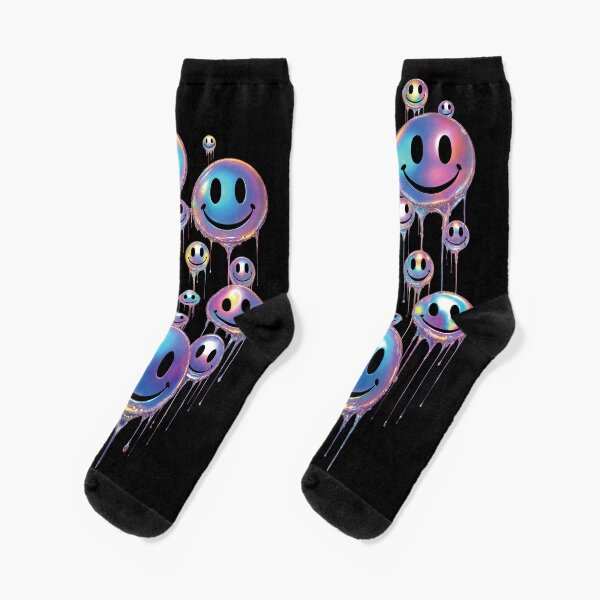 Item preview, Dripping Holographic Smileys designed and sold by testvvave.