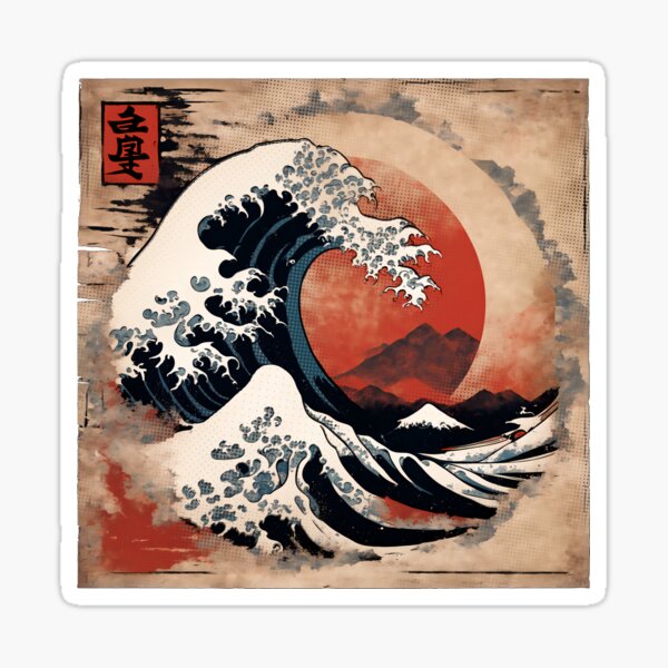 The Wave of Kanagawa Sticker