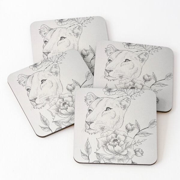 Item preview, Lioness with Flowers designed and sold by LydiaxxArt.