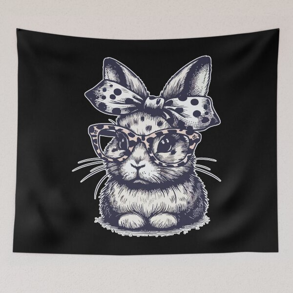 Item preview, Easter Bunny Wearing Leopard Glasses designed and sold by TomFrontierArt.