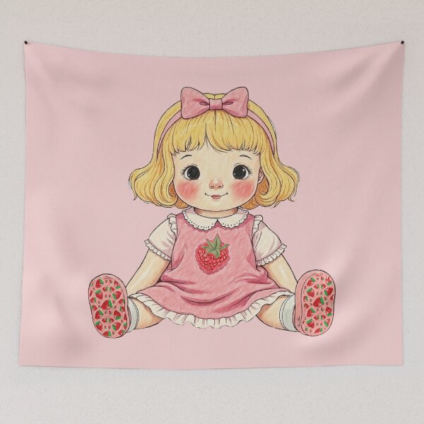 Item preview, Retro dolled up Strawberry  designed and sold by Hen-C-Art.