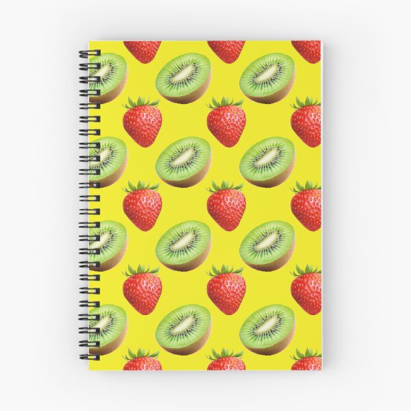 Item preview, Strawberries and kiwis on a bright yellow background designed and sold by Topmel.