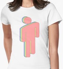 Rainbow Billie Eilish logo Women's Fitted T-Shirt