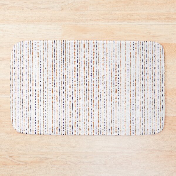 Item preview, Polkadot Pinstripe: Orange and Navy on White designed and sold by katzenfloofder.
