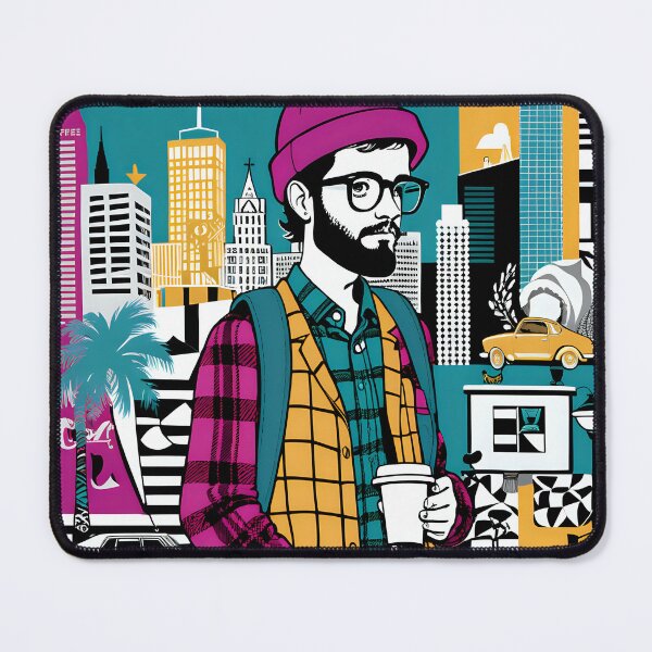 Item preview, Postmodern Hipster – The Ironic Trendsetter designed and sold by AI-Syn-Pro.