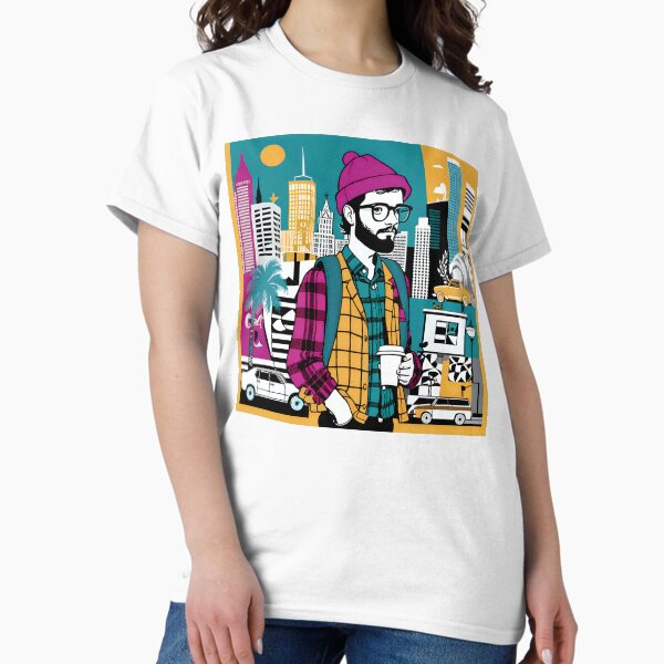 Item preview, Postmodern Hipster – The Ironic Trendsetter designed and sold by AI-Syn-Pro.