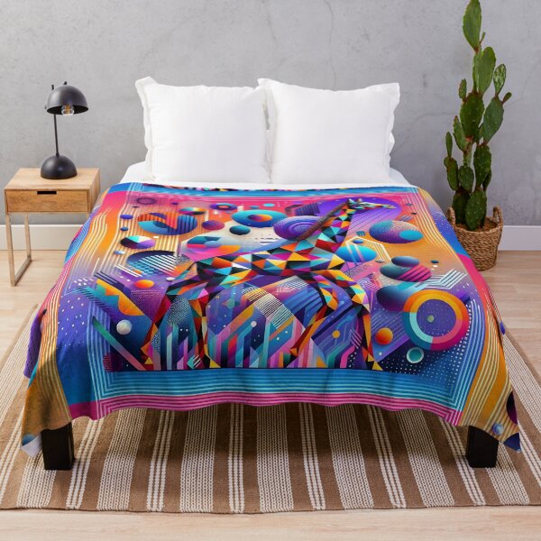 Aperçu de l'œuvre Art abstrait de girafe géométrique | Design unique et accrocheur créée et vendue par Tw1nsAIArt.