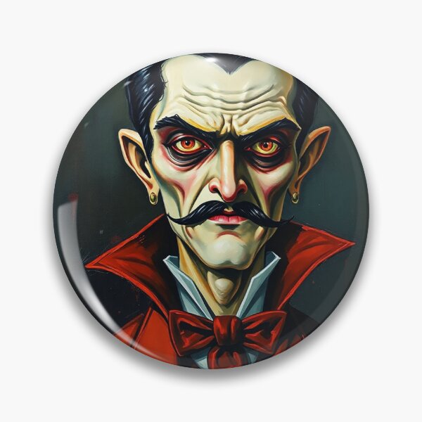 Item preview,  Creepy stylized Haunted House  portrait of a old man with a mustache designed and sold by Vintage Designs +.
