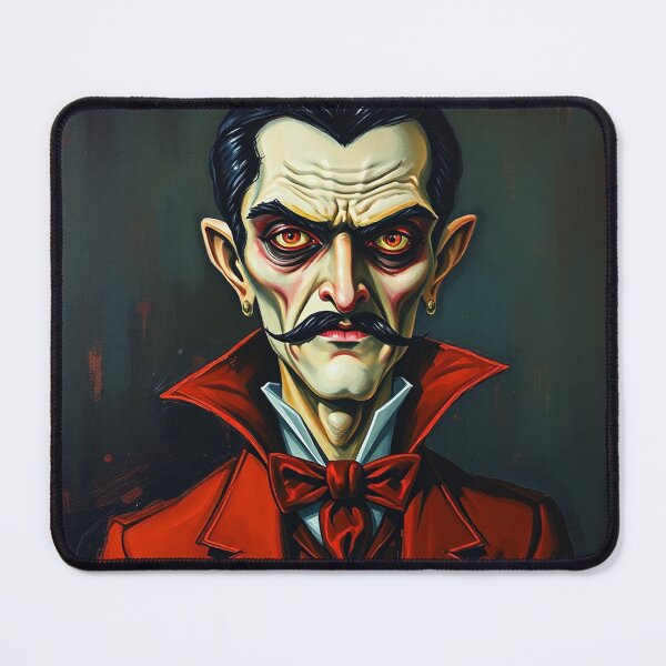 Item preview, Creepy stylized Haunted House portrait of a old man with a mustache designed and sold by Vintage Designs +.