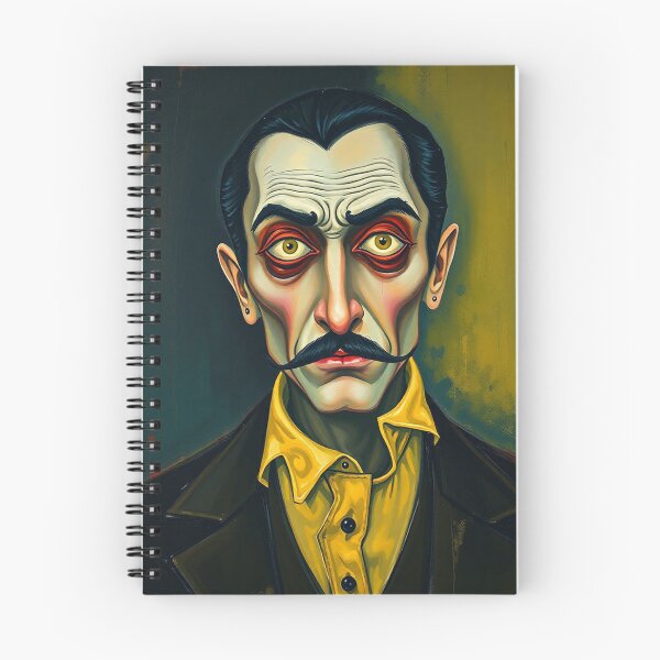 Item preview, Creepy stylized Haunted House  portrait of a old man with a mustache designed and sold by Vintage Designs +.