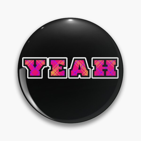 Item preview, yeah, checkered writing, vivid pink yeah designed and sold by silent-violin.